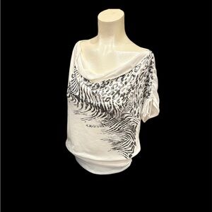 Stylish Women's White and Black Top